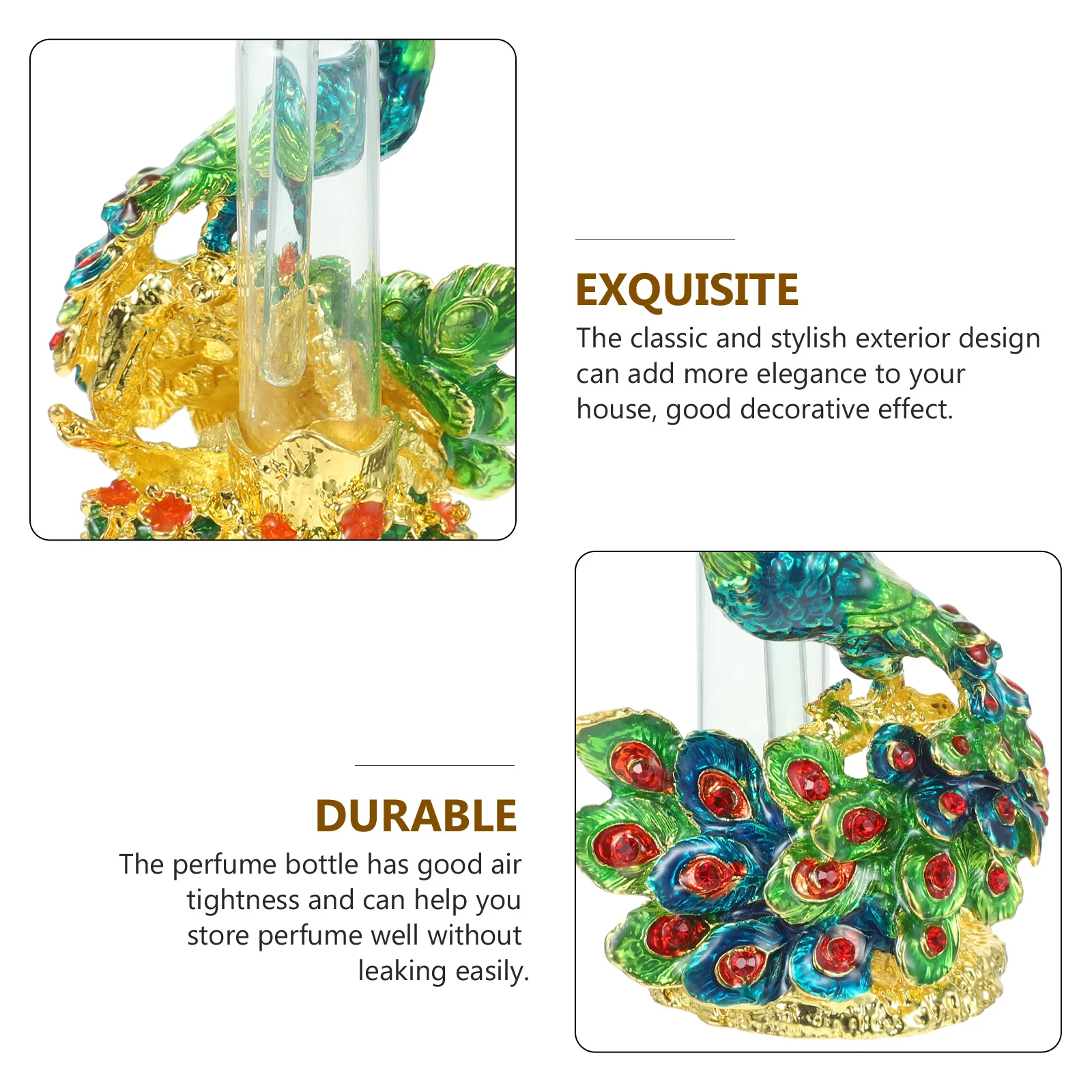 

Decorative Glass Bottles Retro Perfume Sample Holders Travel Refillable Empty Fragrance