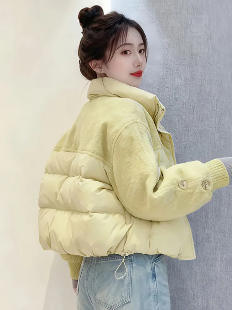 

Женская зимняя куртка из хлопка Sli Ort Thiened, новая модель, повседневная, с воротником-стойкой, для отдыха, модная, с элементами пэчворка