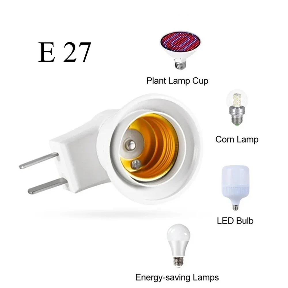 Elbulbo E27 LED Bulb Socket EU/US Standard Plug Bulb Base 100V-220V ON/OFF Switch Lamp Socket Lighting Accessories Portable Tool