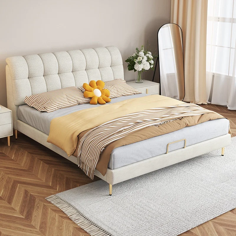 Modern Beauty King Up-Holstered Beds Complete Bedroom Set with Storage Cooling Design