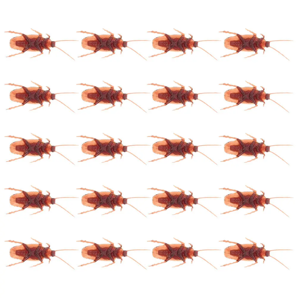 

20Pcs Realistic Fake Cockroach Plastic Prank Props for Halloween April Fool's Party Decoration Scary Trick Game Prank Prop