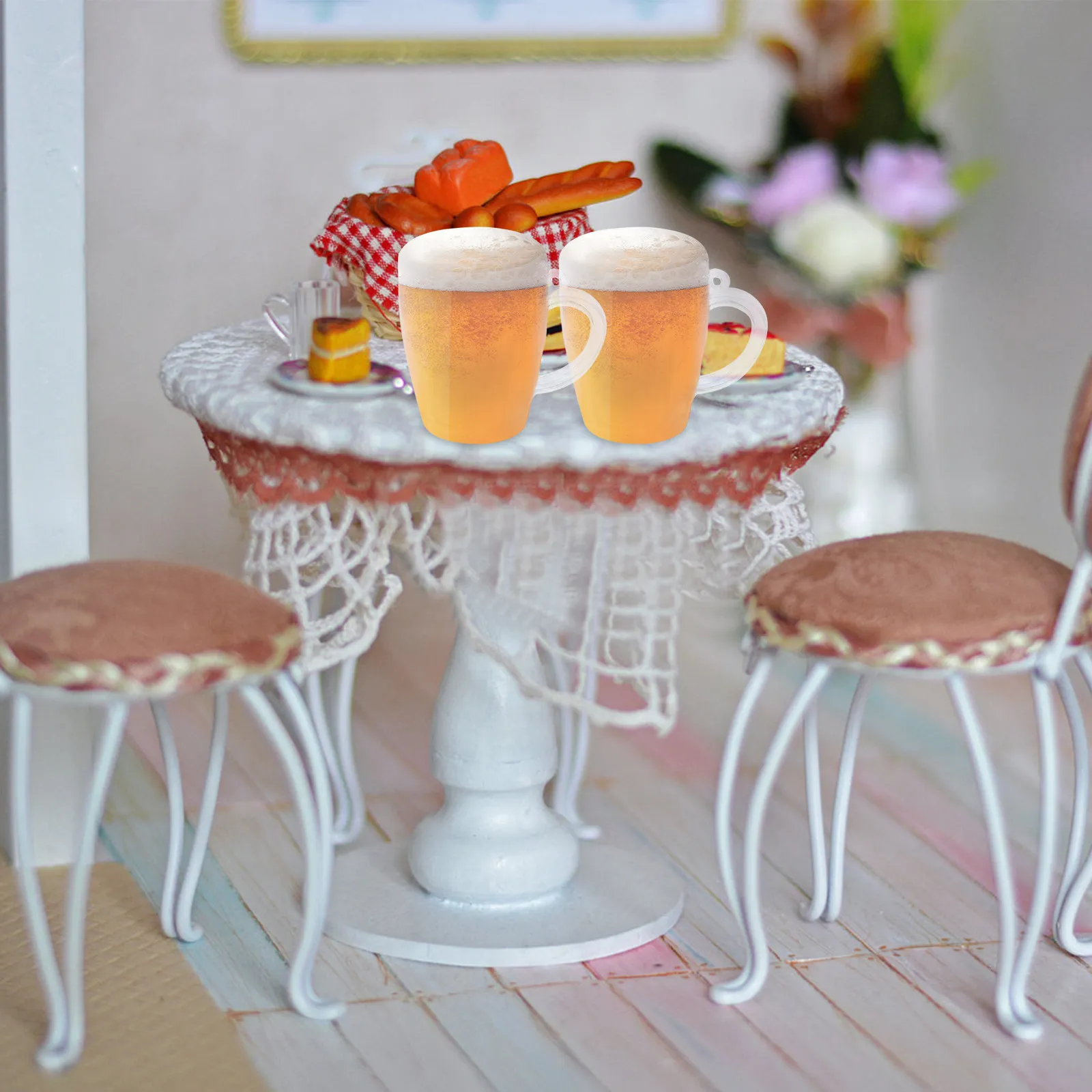 20Pcs Mini Beer Cups Transparent Small Plastic Realistic Simulation DIY Crafts Accessories Party Props Mini Cup