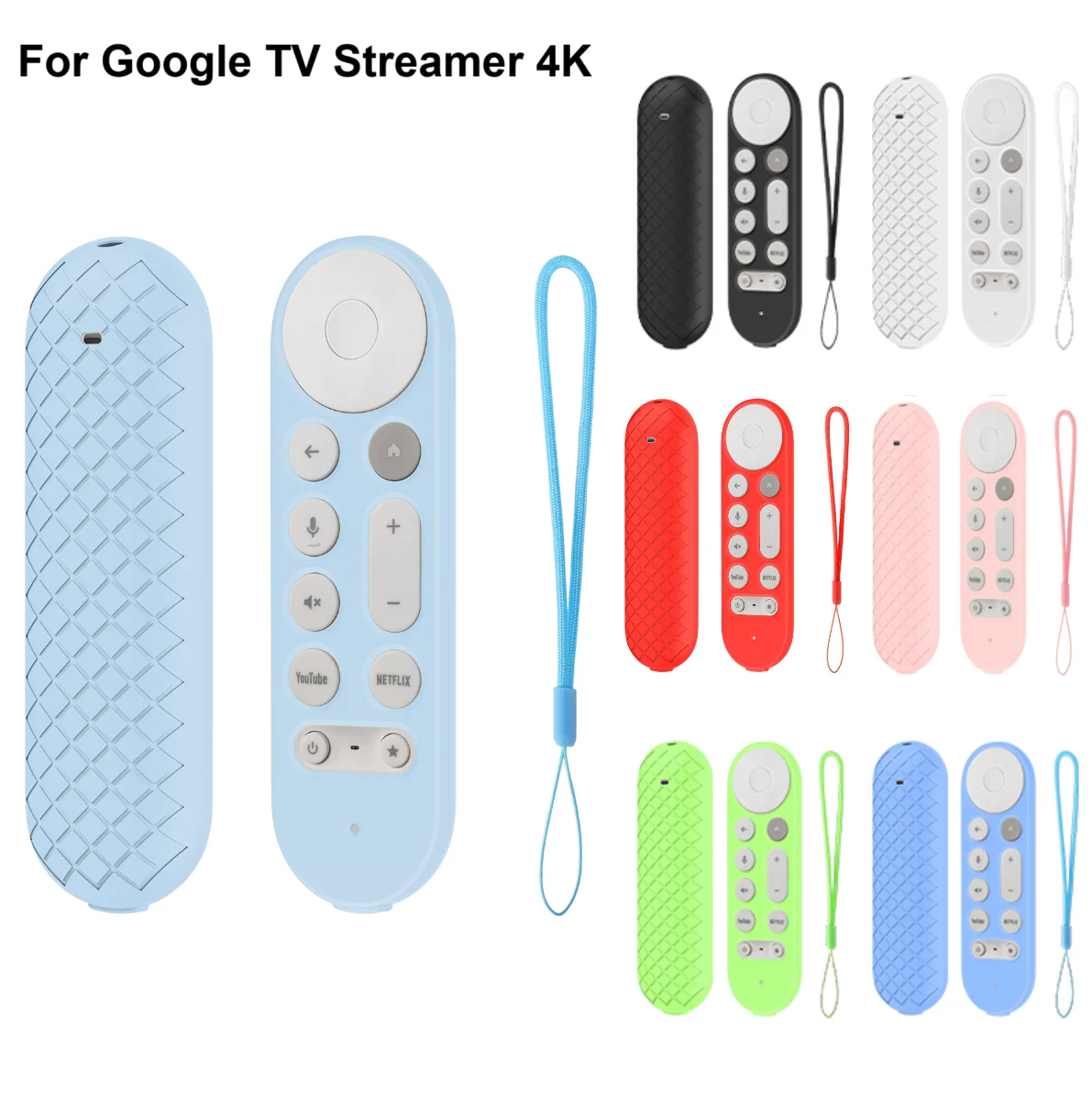 

Silicone Cover Case for Google TV Streamer 4K Google TV (4K) Voice Remote 2024 Remote Cover Anti-Slipping Silicone Case