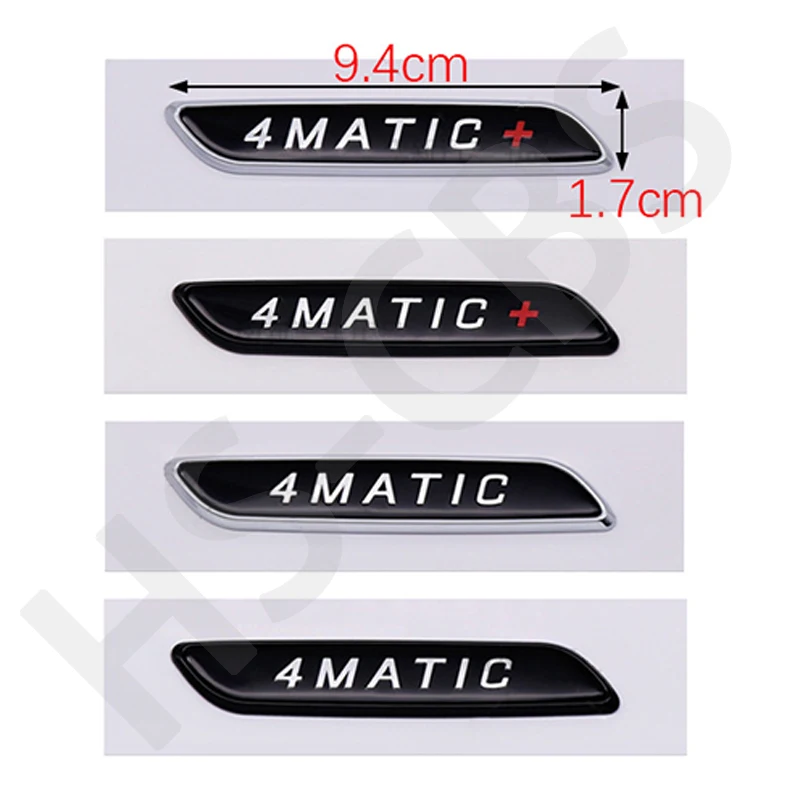 2 szt. Emblemat 4Matic 4 Matic+ z literami, znaczek ABS, naklejka na błotnik samochodowy, tylną klapę bagażnika, akcesoria do stylizacji samochodów Mercedes Benz