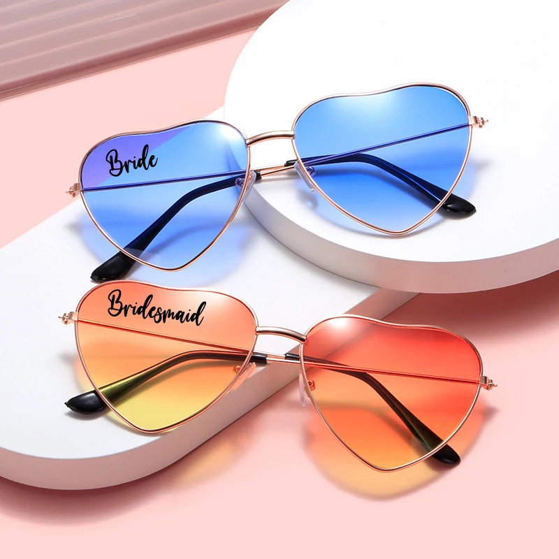 

Customized Fashionable Heart Shaped Gradient Sunglasses New Vintage Sunglasses Clothing Party Sunglasses Bridesmaid Gift