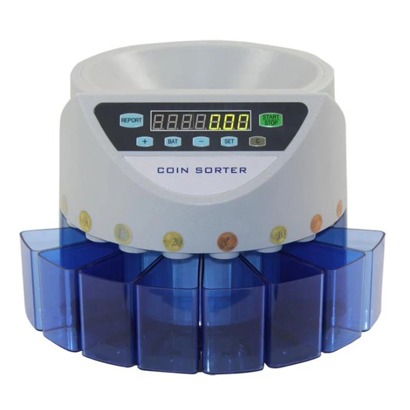 220V Mixed Coin Value Sorter Euro Peso Singapore Dollar ringgit British Pound, Japanese Yen,Coin Counter Coins Counting Machine