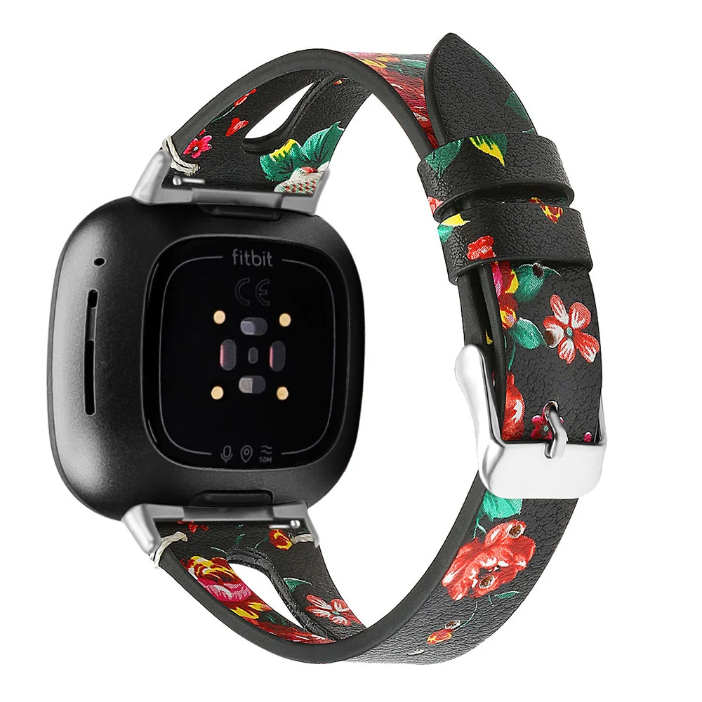 Leather strap compatible Fitbit Versa 4fitbit Versa 3fitbit Sense 2fitbit Sense, ultra-thin and stylish leather strap design