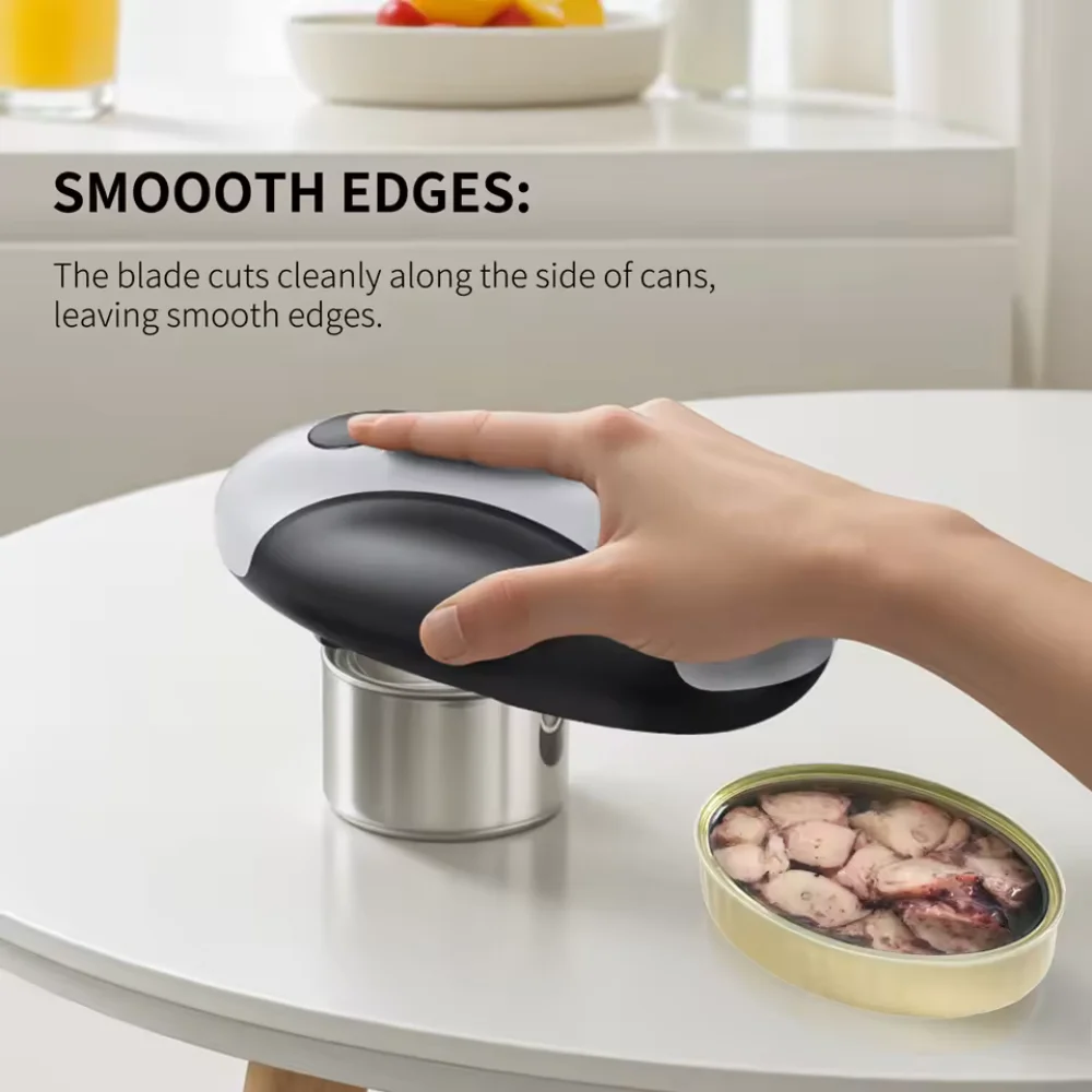 Electric Can Opener Automatic Jar Opener Portable Rechargeable Kitchen Can Opener Hands-Free Easy Pull One Touch Tin Can Opener
