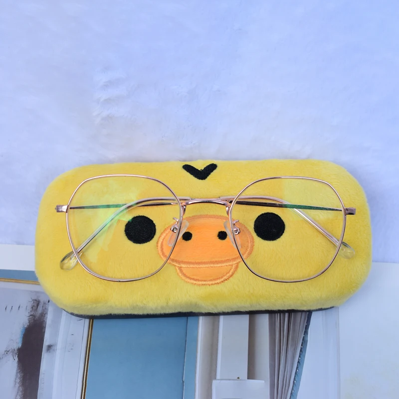 Rilakkuma Kiiroitori Chick Plush Glasses Case Cute Kawaii Sunglasses Organizer Cartoon Anime Glasses Box Eyeglass Spectacle Case