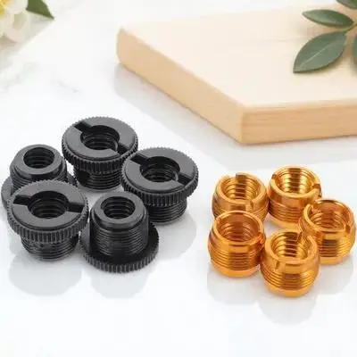 

10pcs Microphone Stand Adapter 3/8 Female To 5/8 Male Aluminum Mic Thread Adapter For Tripod Stand With Nonslip Grip