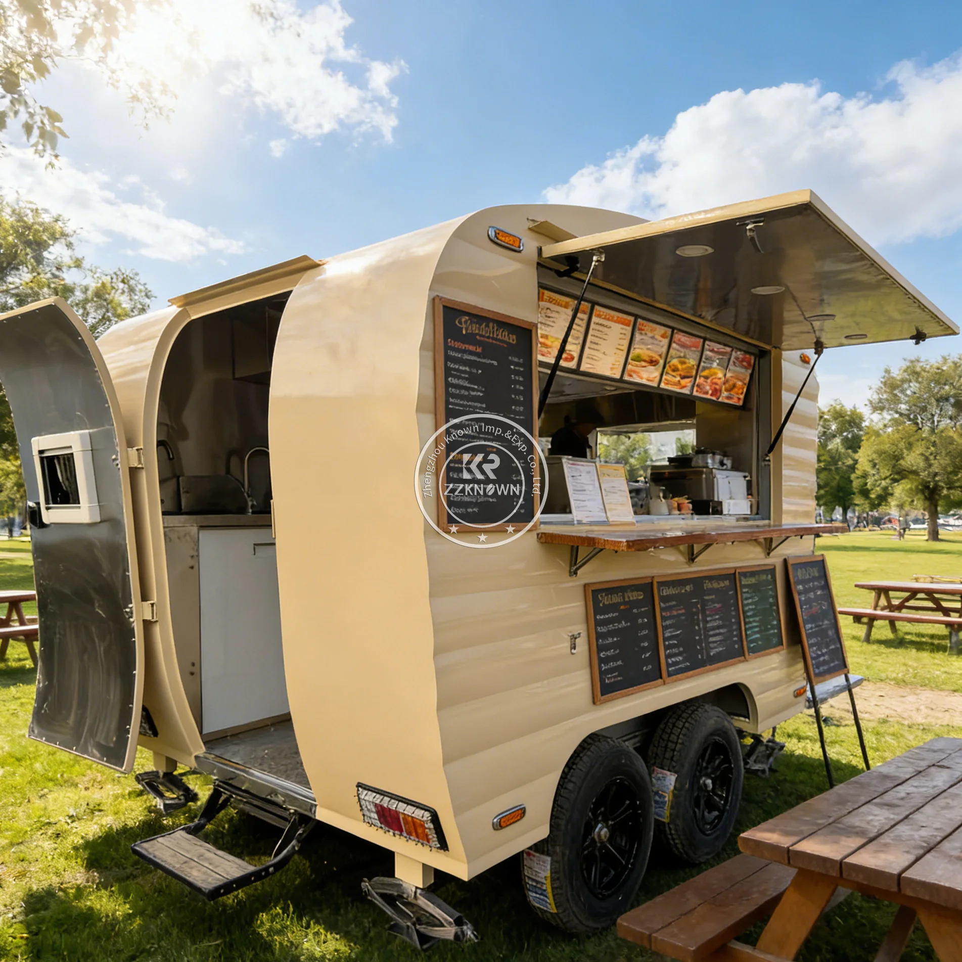 

Hot Sale Custom Street Food Truck Commercial Mobile Kitchen Catering Trailer Custom Food Trailer For Street Vending