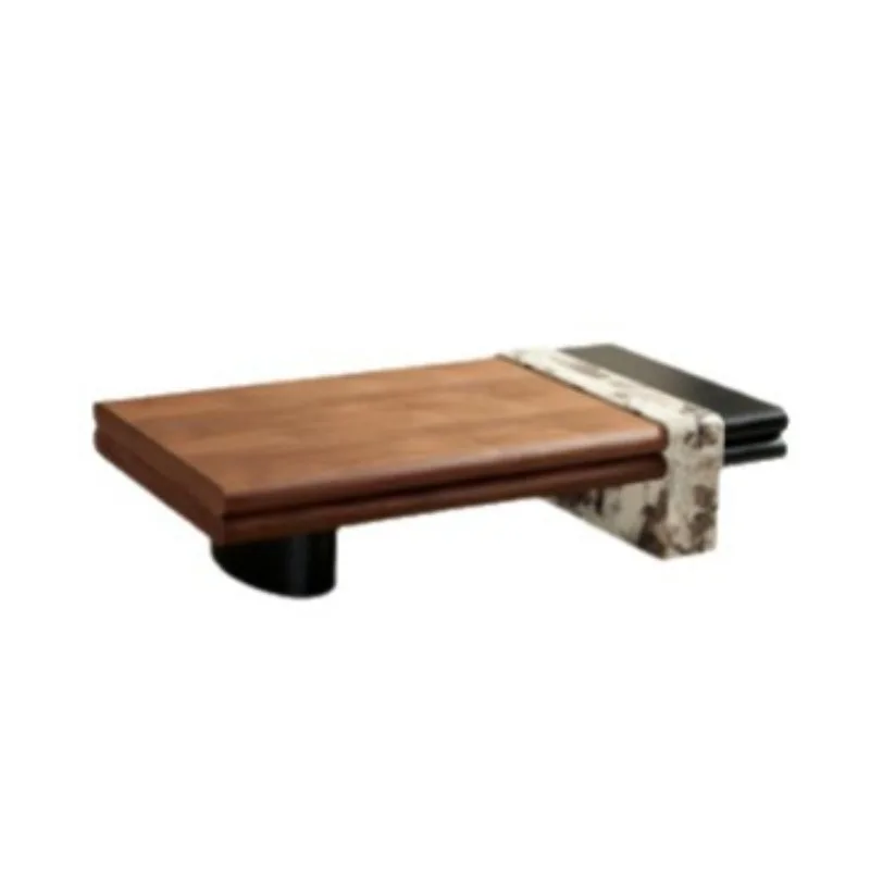 Medieval retro Italian rectangular solid wood coffee table, living room home high-end minimalist modern small apartment