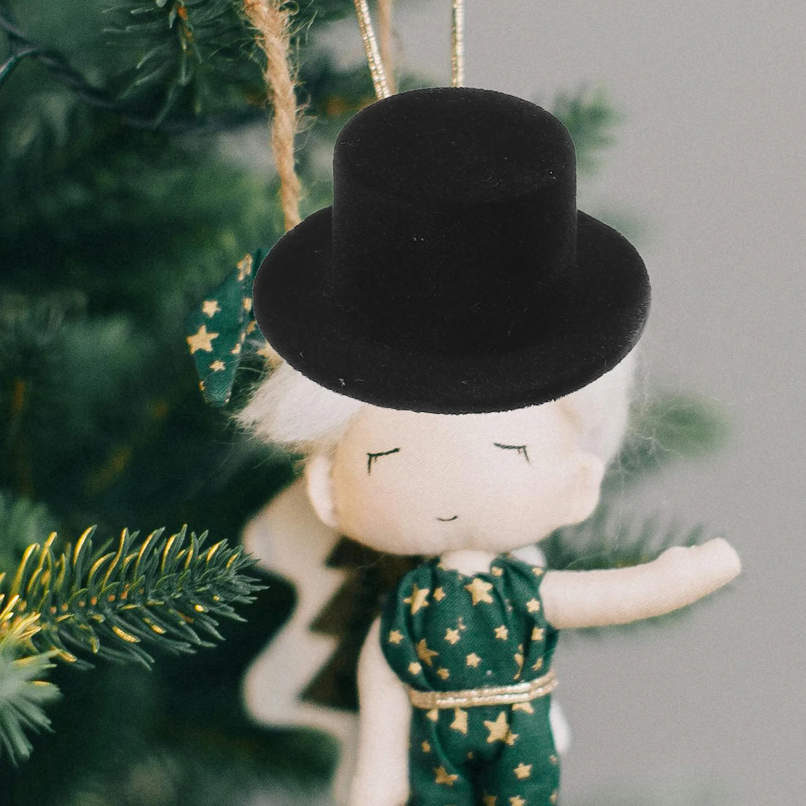 

30 Pcs Christmas Decoration Hat Craft Snowman Hats Miniature Top for Crafts Luxurious Flocking Diy Funny Winter Handicraft
