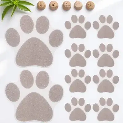 

10 Pcs Anti-slip Decorative Patch Bath Stickers Paw Print Non Bathtub Floor Dog Decals for Appliques Peva Child