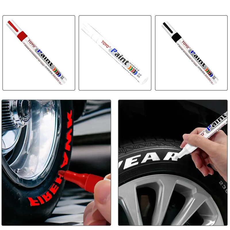 Waterproof Car Tyre Tire Tread Tire Paint Pen Marker DIY Art Drawing Pen Tool For BMW E46 E49 F30 F80 E36 E93 E92 F34 F31 Z4