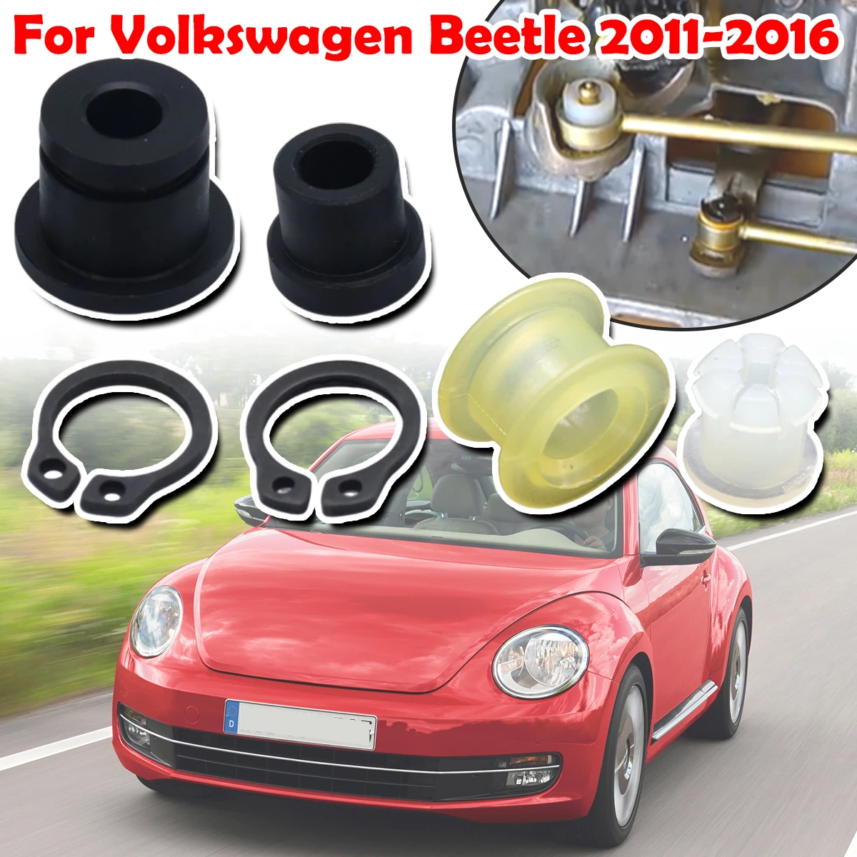 

Shift Cable Bushing Repair Kit For Volkswagen Beetle 2011 - 2016 Shifting Fix Gear Selector Change Lever Linkage Lock Washer End