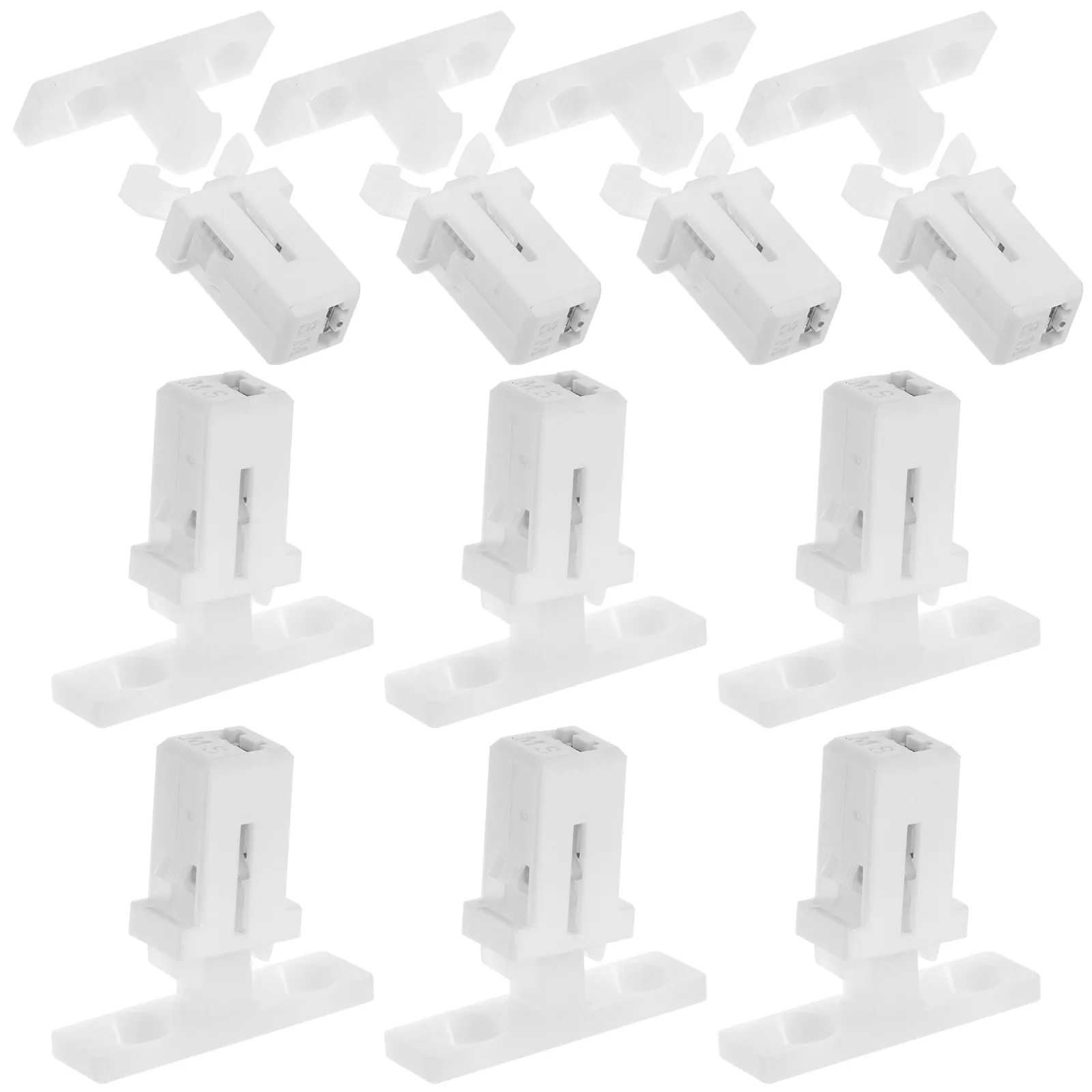 10Sets Push Latch Spring Lock Buckle Door Trash Can Holder Eyeglass Toothpick Quick Installation Push Latch Garbage Lid Lock