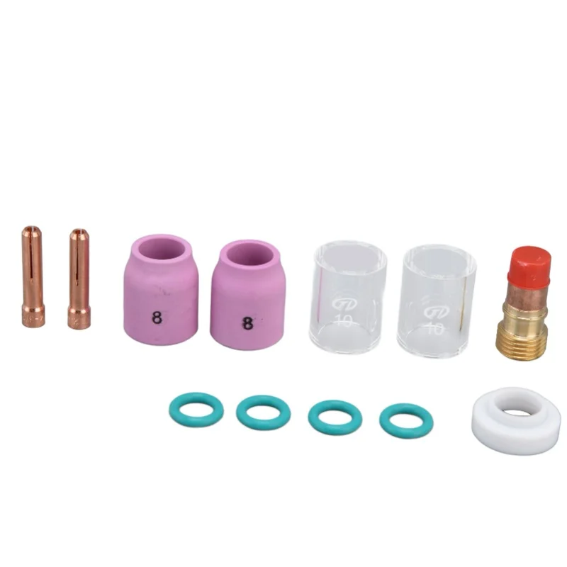 

12Pcs TIG Welding Accessory Gas Lens Ceramic Nozzle Collet Set Kit For WP-17/18/26