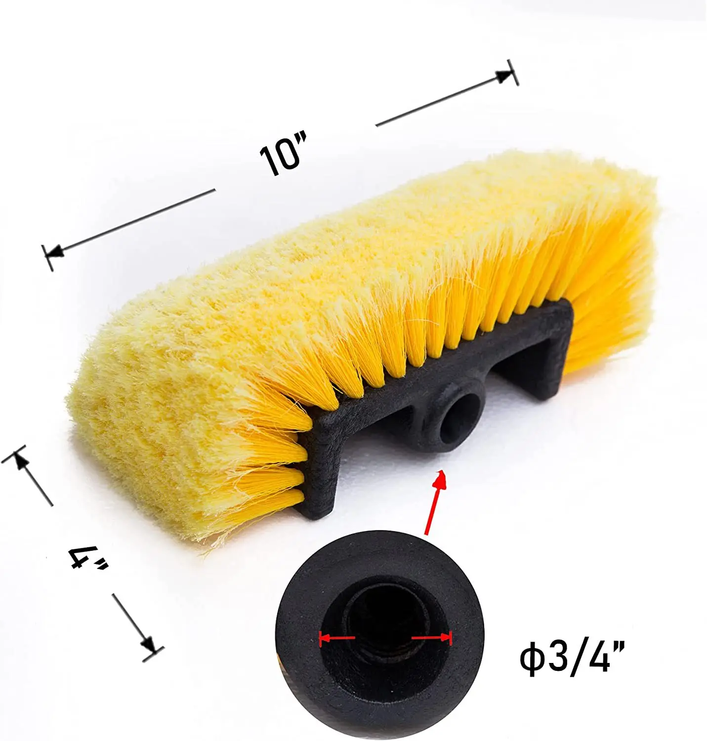 51-Inch Long Handle Car Wash Brush Kit 10-Inch Soft Bristle Extension Pole with Truck Boat SUV RV