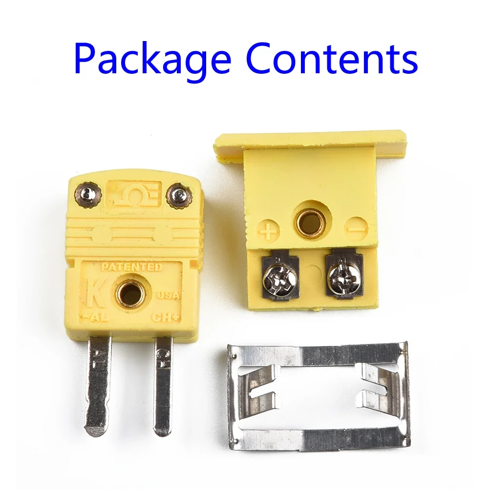 Yellow Thermocouple Socket Shell Plug Adaptor Mini Thermometer K-Type Miniature Panel Mount Connector Nylon Plastic