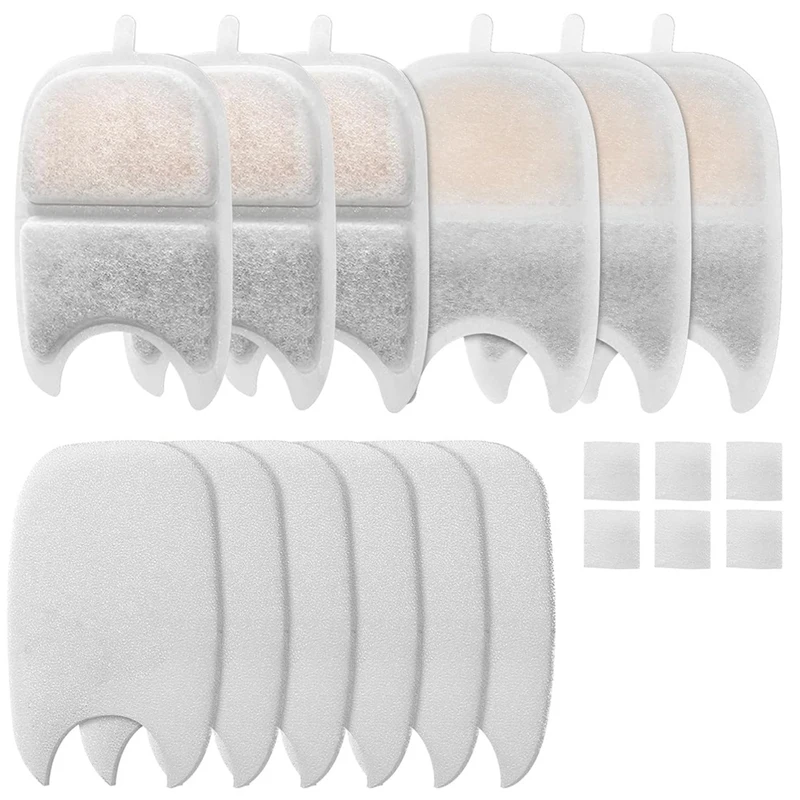 

Replacement Filters&Sponges For 135 Fl Oz/4L Cat Water Fountain Filter Triple Filtration Pet Fountain Filter-Newest