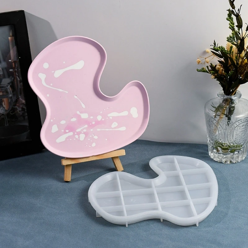 Food Grade Silicone Dish Mold Unique L Shaped Plates Crafting Mould Practical Storage Tray Mold Jewelry Making Supplies