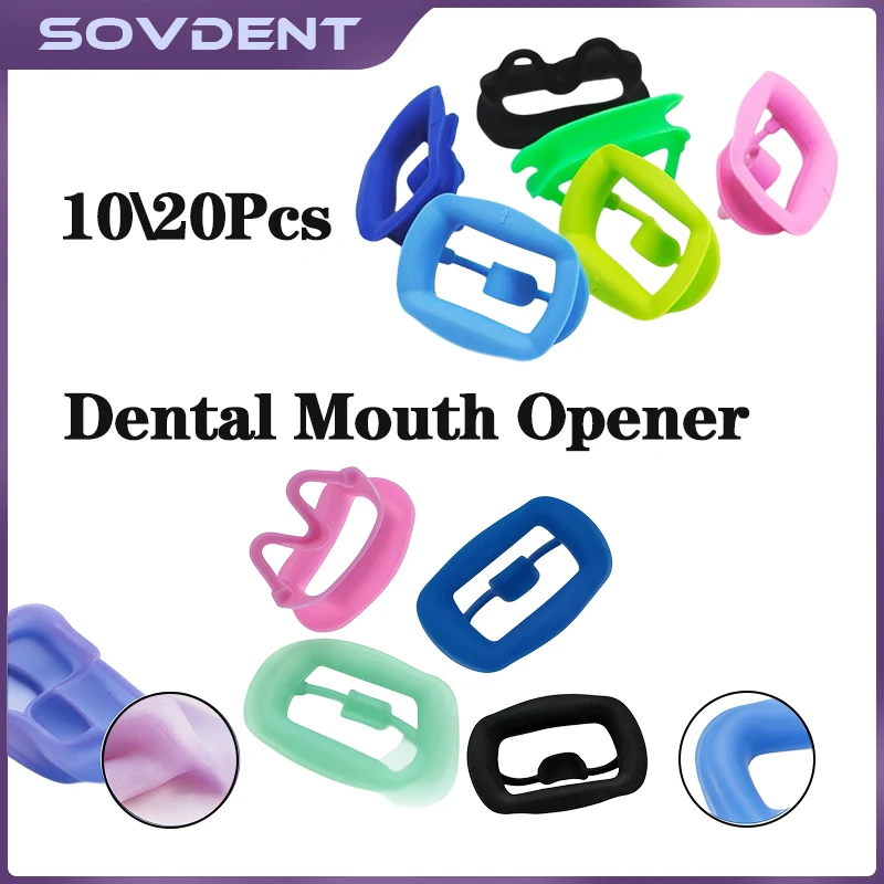 10Pcs Dental Mouth Opener Soft Silicon Lip Cheek Retractor 3D Intraoral Expand Dental Orthodontic Consumables Various Colors