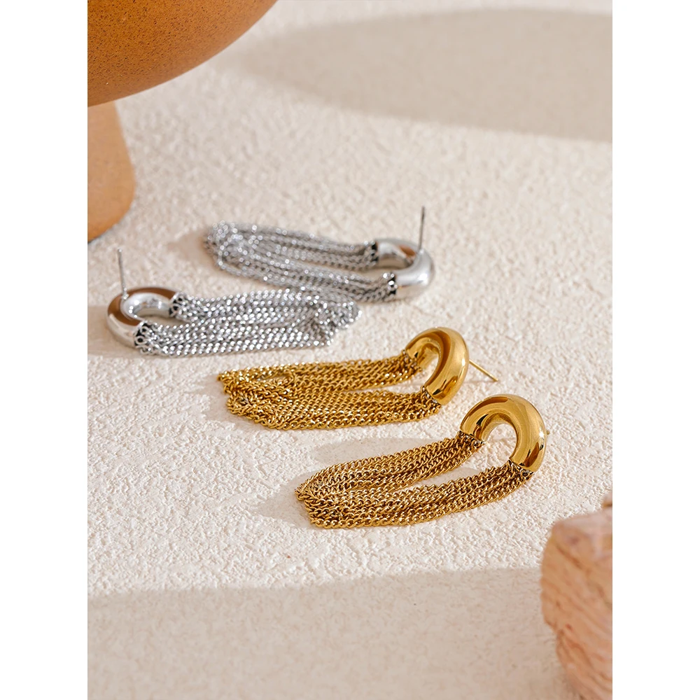 Thumbnail 3 - #35 Latest Dangle Chain Earrings Offers