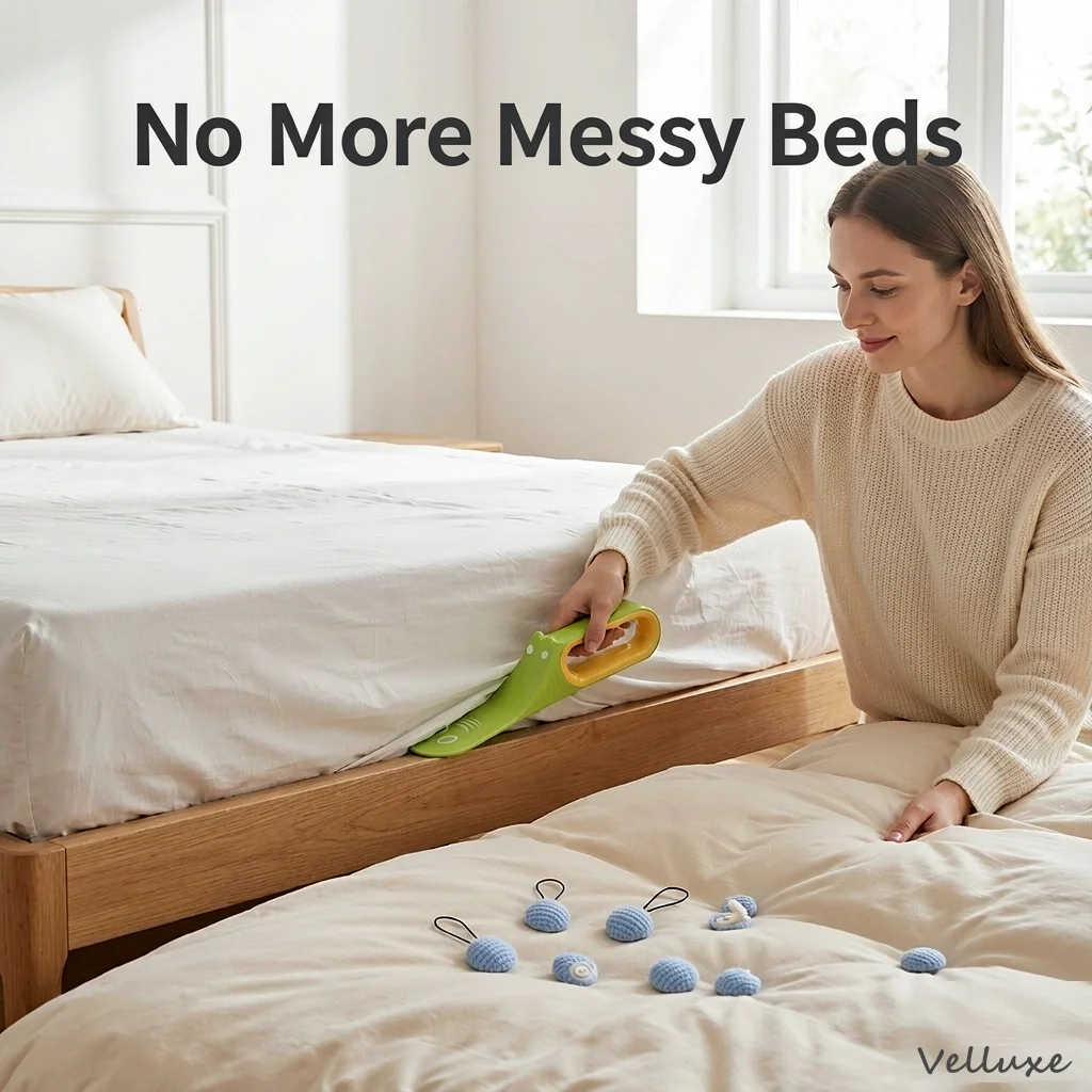 10Pcs Sheet Tucker & Quilt Fastener Set, Mattress Lifter Up to 6cm, Needle Free Duvet Holders, PET Bed Making Tool Kit