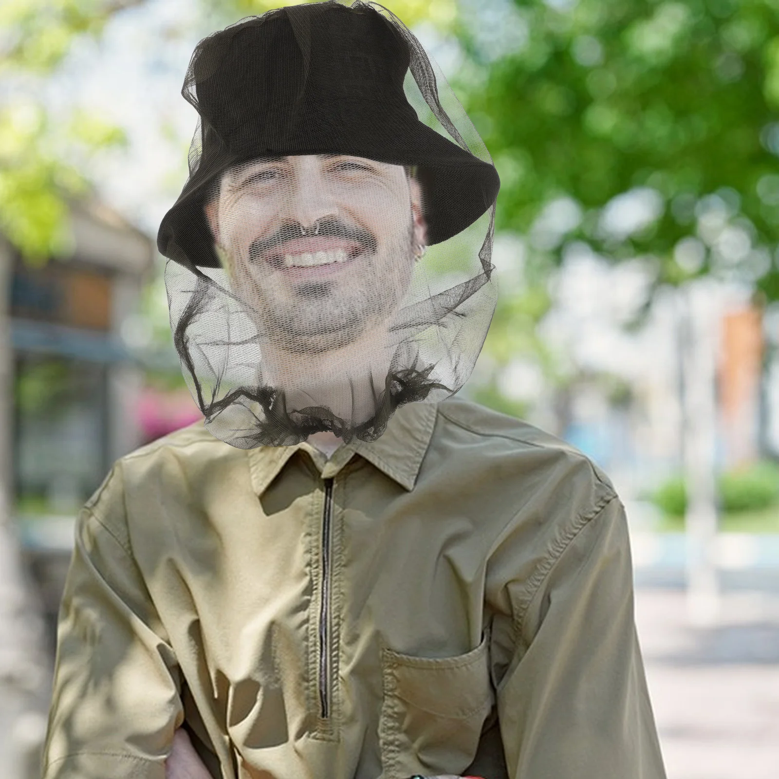 

Outdoor Mosquito Head Net Portable Breathable Mesh Lightweight Mosquito Head Net for Camping Hiking Fishing Outdoor Bug Insect