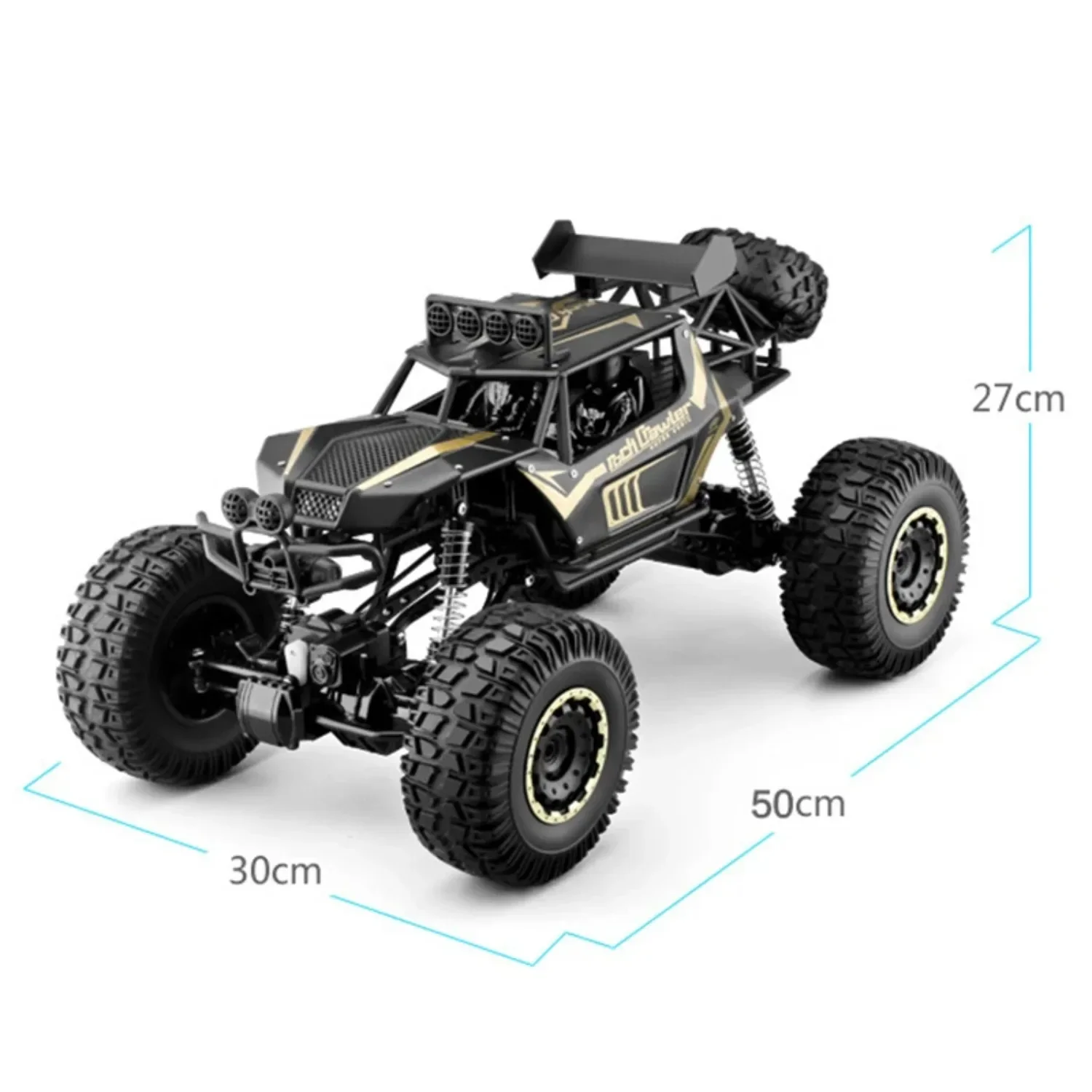 1:8 4WD RC Truck Oversized Alloy Metal Body Big 50cm RC Car Climbing Mountain Off-road 4x4 Vehicle Christmas Gifts Toys For Kids