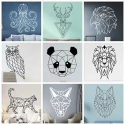 Creative Geometry of The Animal Wall Art Sticker Modern Wall Decals for Kids Room Vinyl Stickers Living Room Company Mural