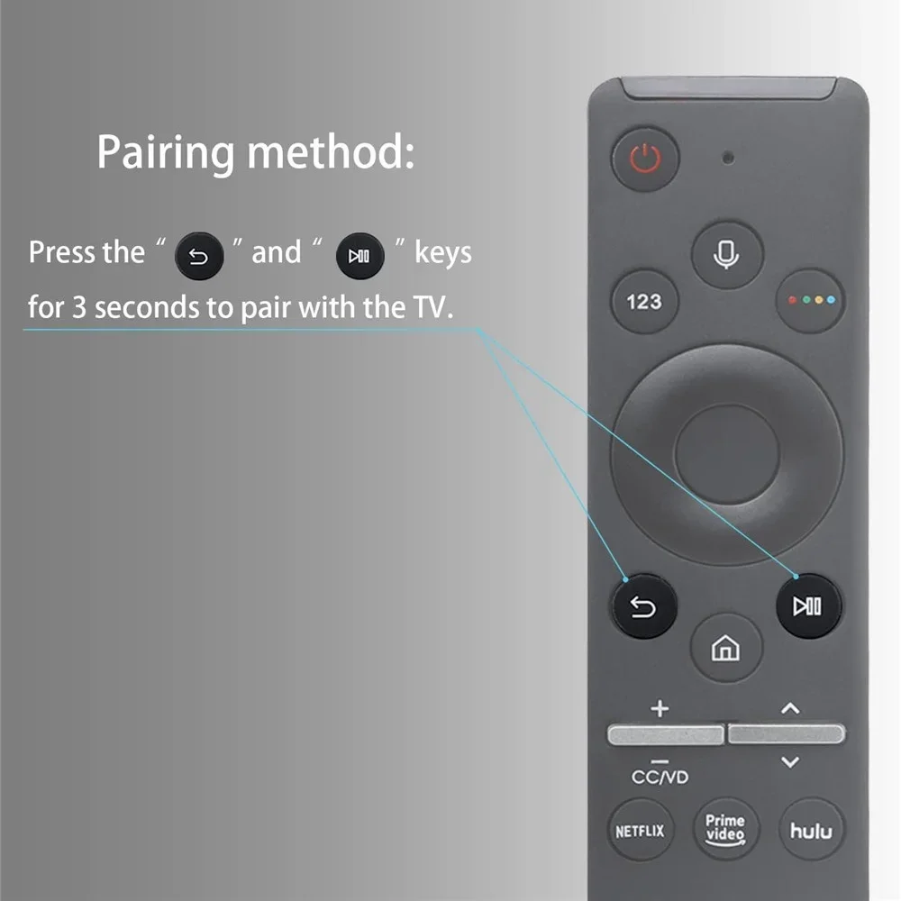 Replacement Voice Bluetooth Remote Control for BN59-01312G Samsung Smart TV QLED 4K 8K UHD with Netflix,Prime Video,Hulu Button