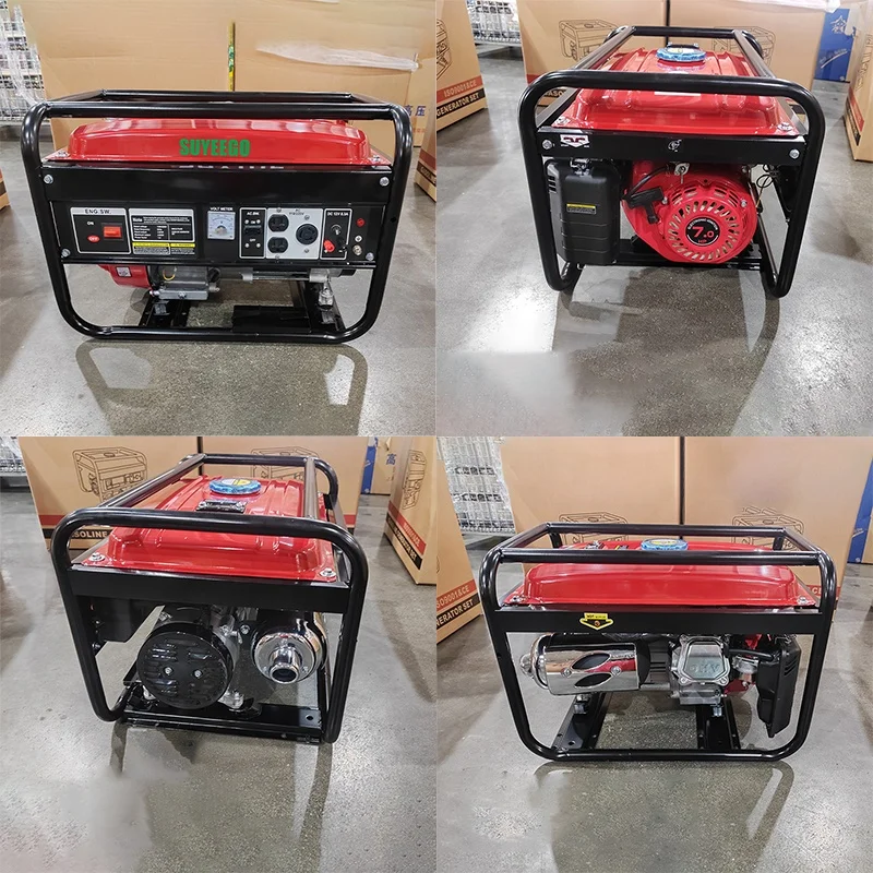 SUYEEGO silent 3kw hand starting portable gasoline generator split phase 110v 220v backup generator diesel for home