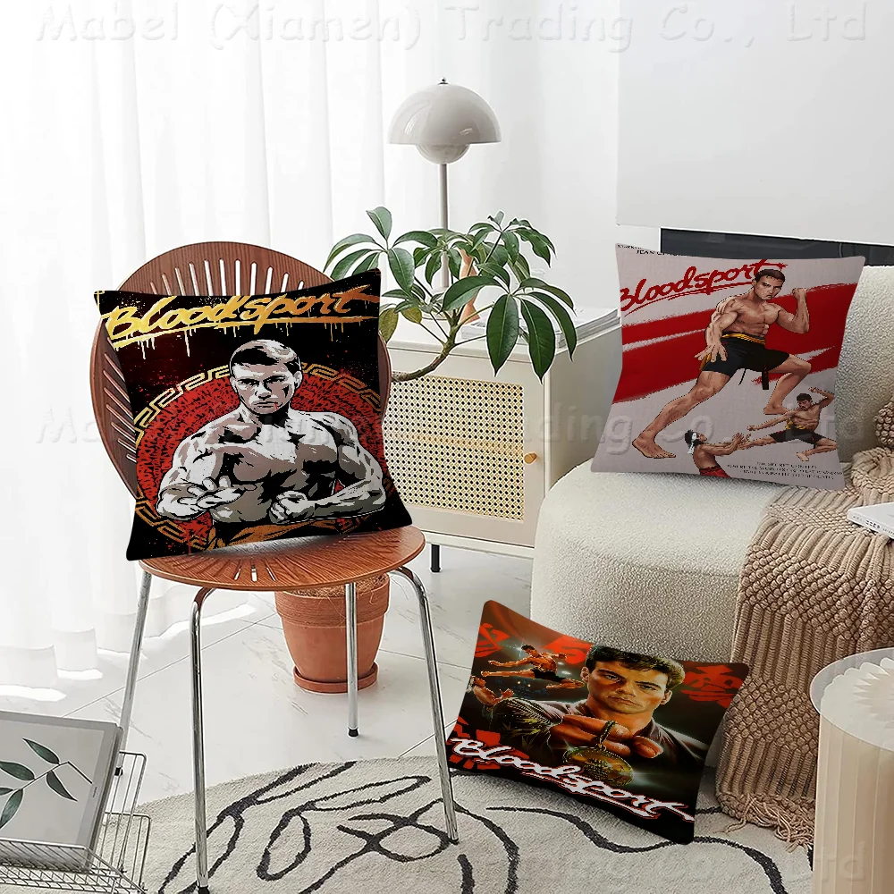 

Movie Bloodsport 1988 Pillow Covers Cartoon Sofa Decorative Home Double-sided Printing Short Plush Cute Cushion Cover