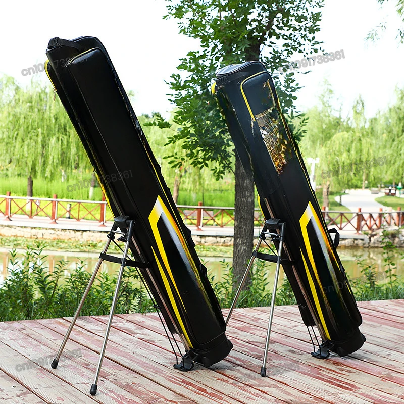 New Hard Shell 1.25 Meters Fish Rod Bag Multi-functional Fishing Gear Bag