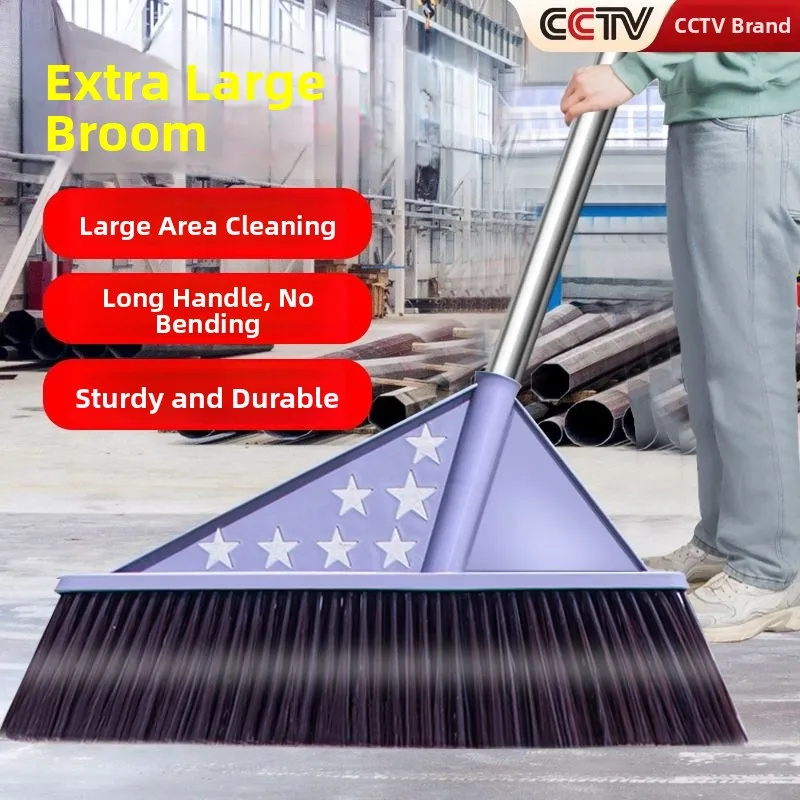 

Large Outdoor Broom for Courtyard Sweeping Thick Durable Plastic Broom for Commercial Use Heavy Duty Floor Cleaning Tool