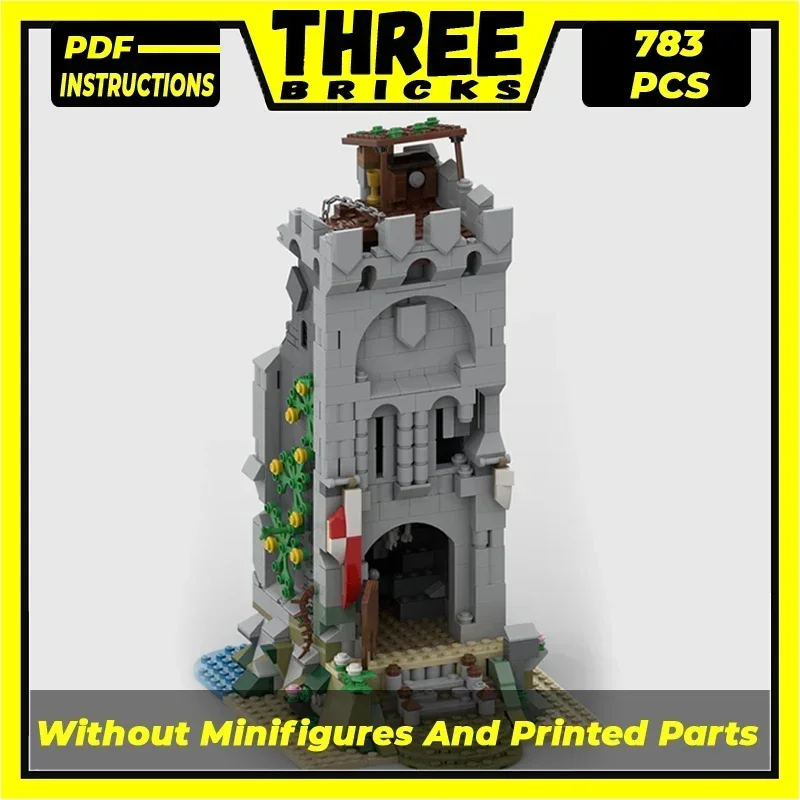 Medieval Castle Model Moc Building Bricks Abandoned Tower Technology Modular Blocks Gifts Christmas Toys DIY Sets Assembly