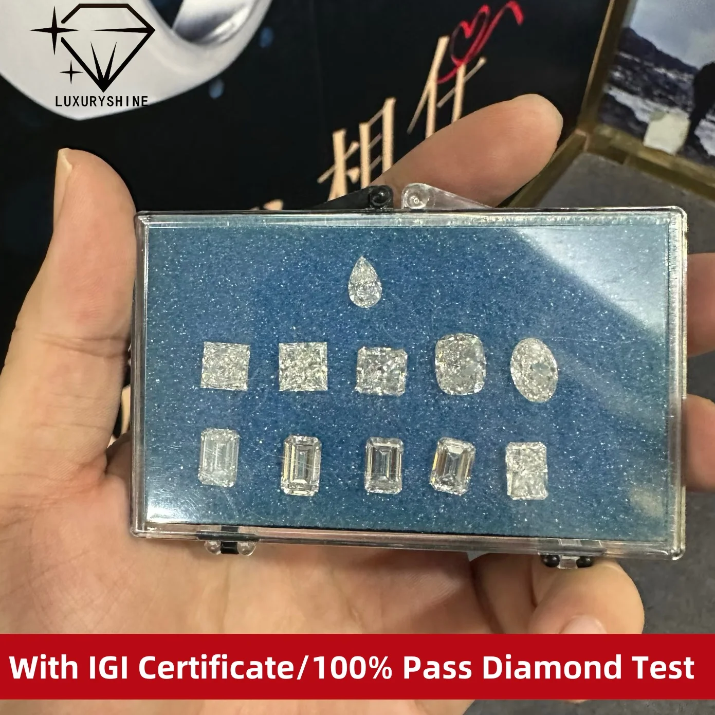

LuxuryShine VVS2 Lab Grown Diamond Loose Diamonds D-F Color Heart/Princess/Oval/Round/Cushion/Pear/Asscher With IGI Certificate