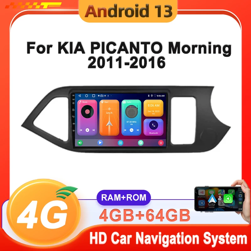 

Android 13 Carplay Auto Car Radio For KIA PICANTO Morning 2011 - 2016 RHD Multimedia Player Auto Radio GPS Navigation Head Unit