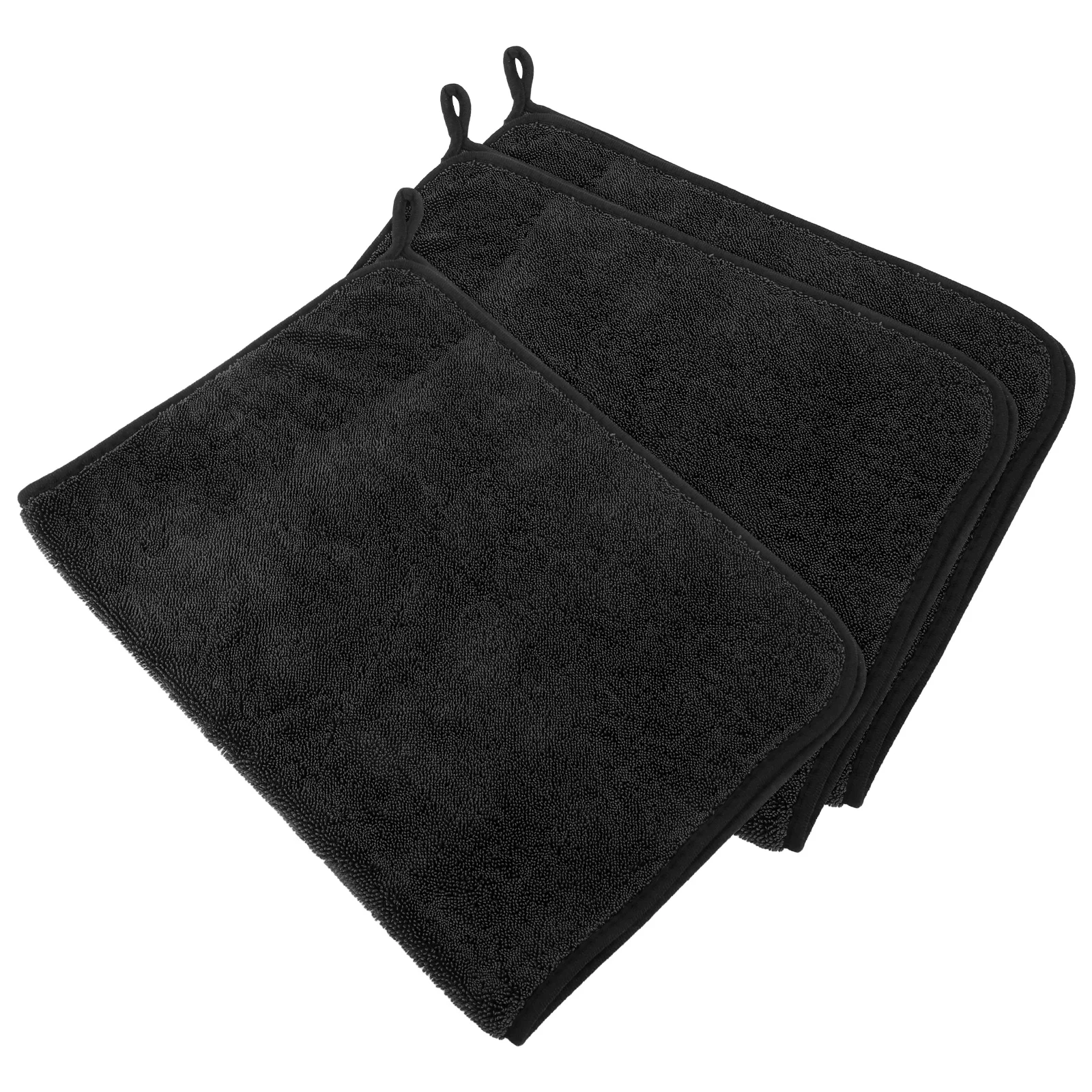 

3pcs Thickened Absorbent Towel Fiber Drying Car Wash Cloth Water Absorbing Bath Towel Travel Detail Soft Edge