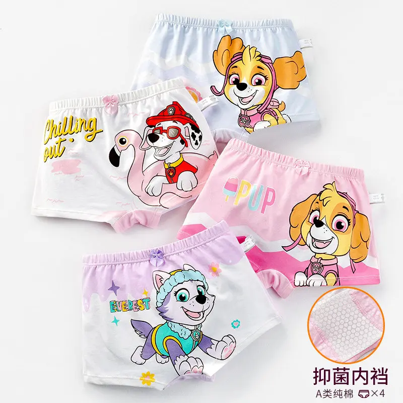Free shipping!  Paw Patrol 4pcs/set underpants underwear skye Everest high quality children toy Birthday Christmas gift doll