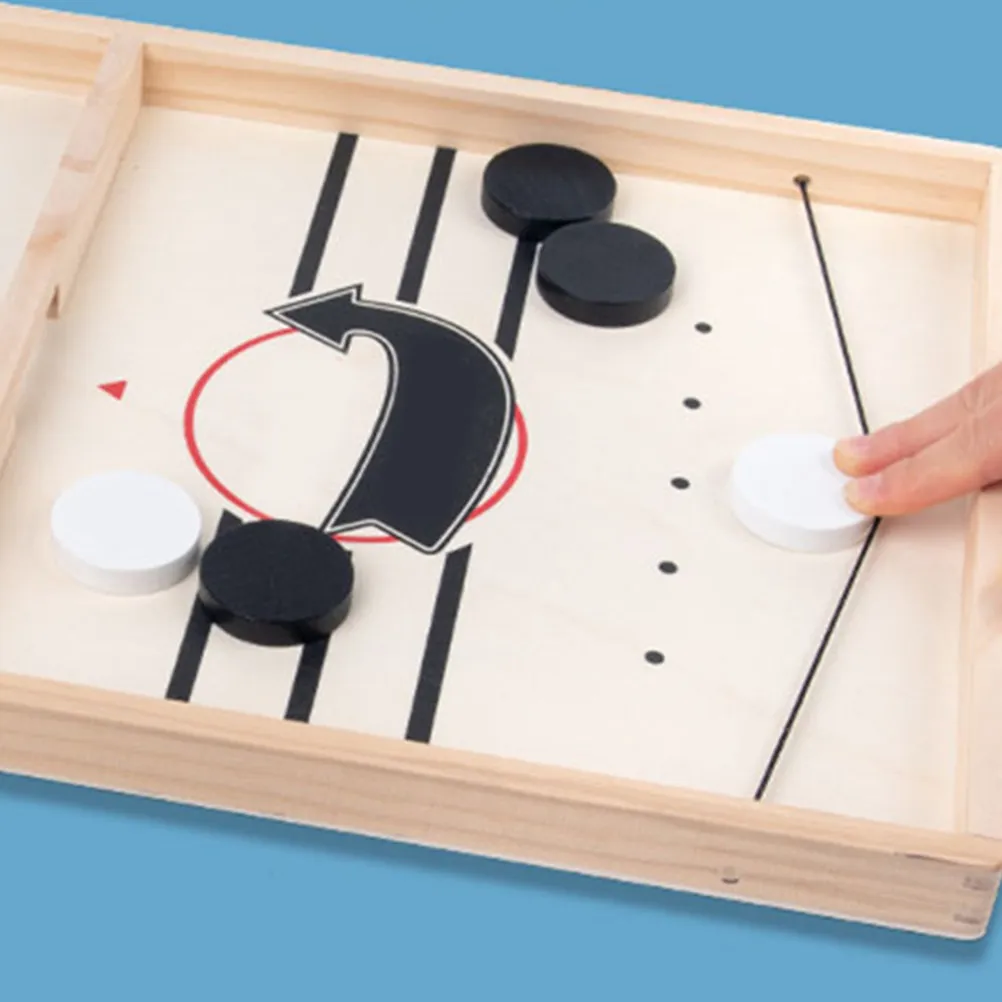 

10Pcs Tabletop Hockey Game Fast Sling Puck Family Entertainment Reaction Hand Eye Coordination Portable