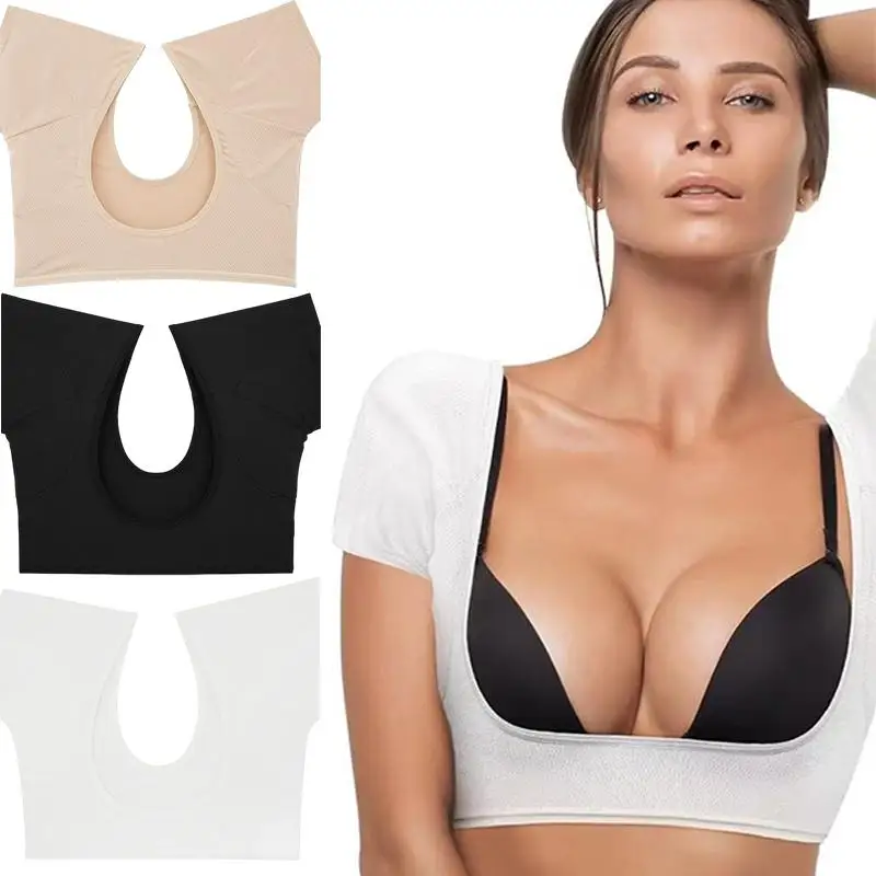 

Многоразовые моющиеся вкладыши от пота для подмышек в форме футболки, впитывающие парфюм, защитные прокладки-дезодоранты для женщин и девушек