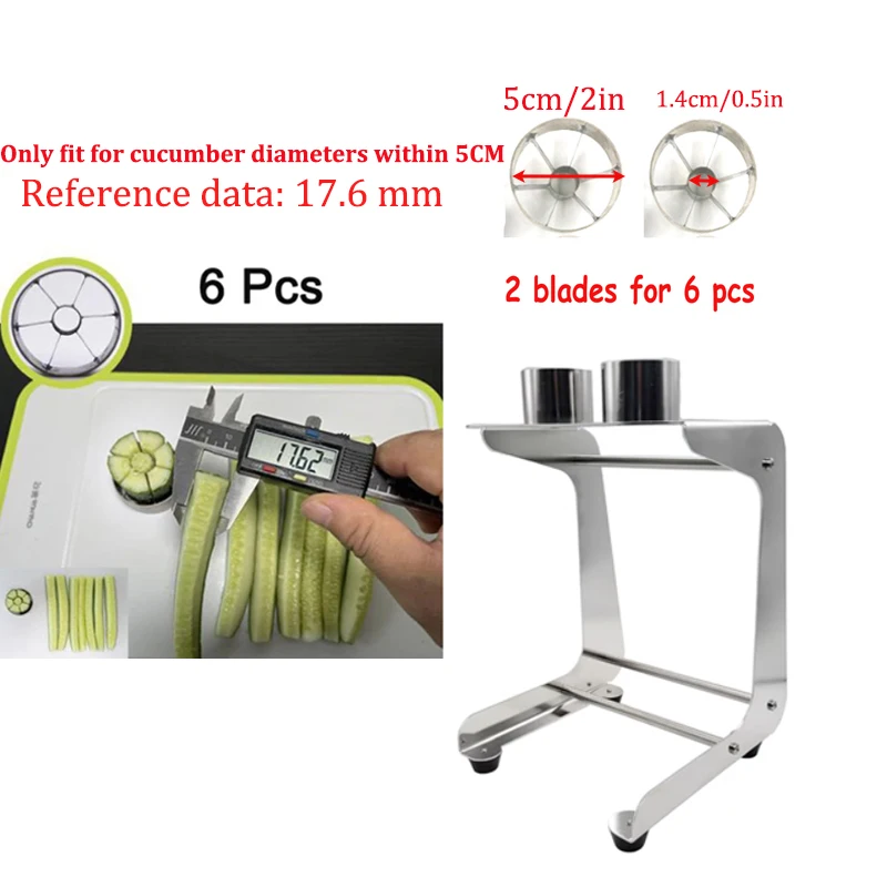 آلة قطع شرائح الخيار اليدوية SU304 - قطاعة الجزر لصنع السوشي أداة قطع يدوية لقطع مفرمة الخيار