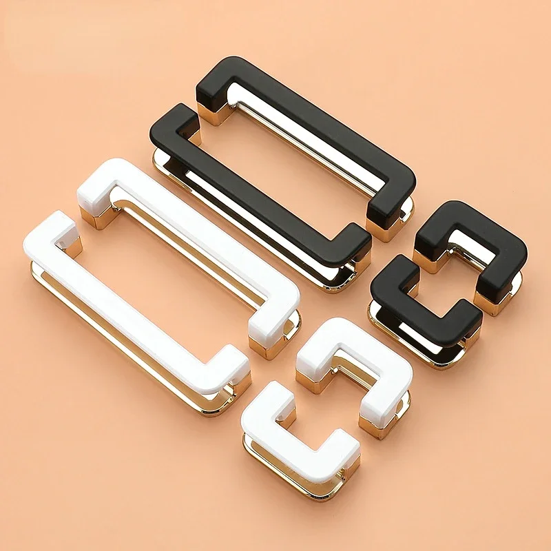 Two-color Simple Hardware Cabinet Door Handle Solid  Indoor Drawer Handle Door Knobs and Handles Handles for Kitchen Cabinets