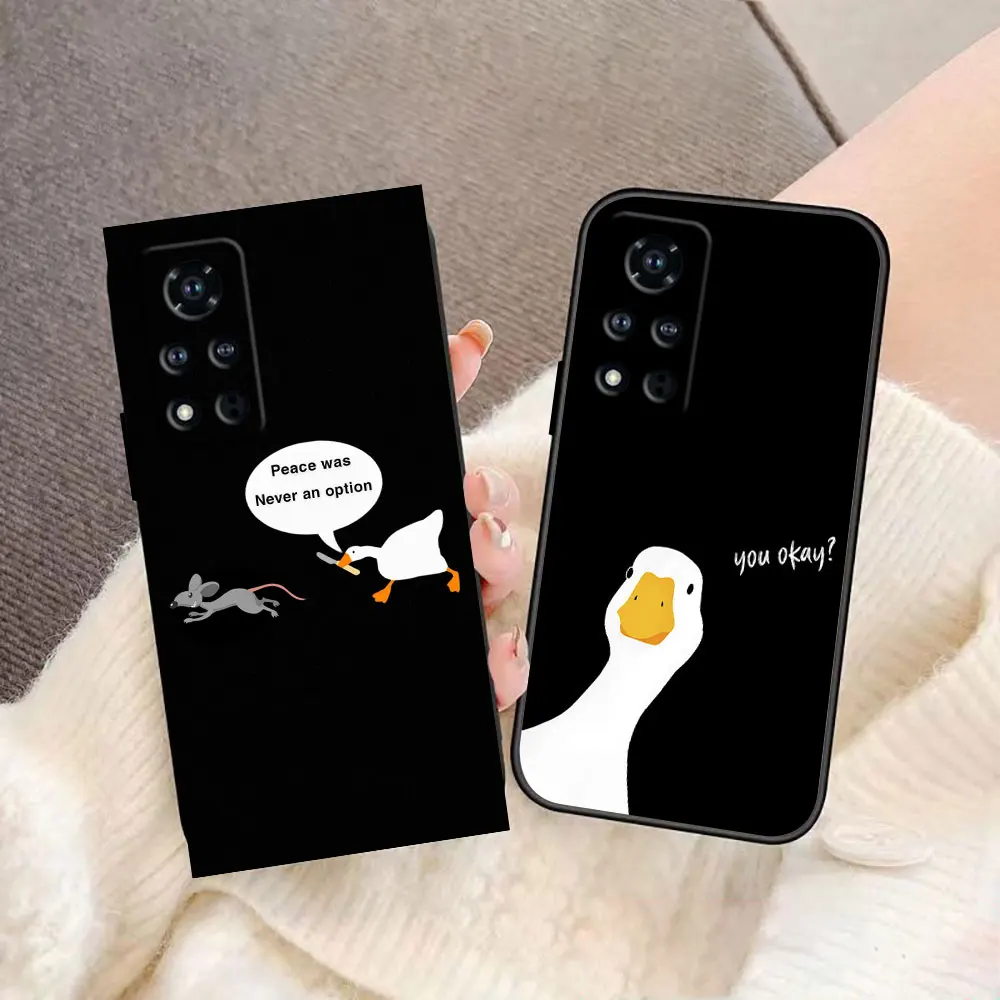 Cartoon Duck Goose Game Phone Case For Honor X50 X40 X30 X20 X10 X9 X9A X8 X7 5G V40 Magic 3 4 5 TPU Case Funda Coque Shell Capa