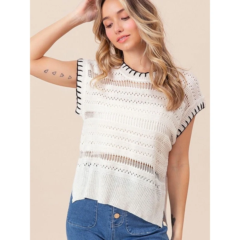 

Vaion Bikini Knitted Hollow out Beach Top Women's Faion Acrylic Fabric Spring 2026 No Brand Registered Trademark