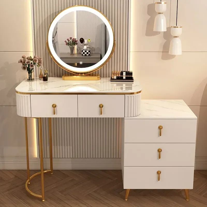 

Nordic Furniture Luxury Makeup Table Dressing Bedroom Set Girls Hotel Home Rooms Items Minimalist Vanity Tocadores Desk Salon