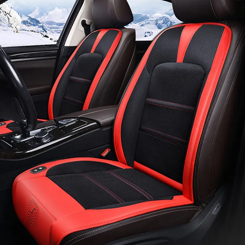 

Summer Breathable Ice Silk Electric Cooling Ventilate Car Home Seat Pad Cushion Built-in Air Ventilated Fans For All Cars Chair
